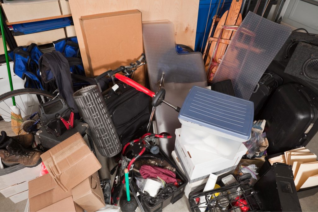 garage full of junk needs Hoarding Company and Hoarding Cleaning in Santa Ana, CA