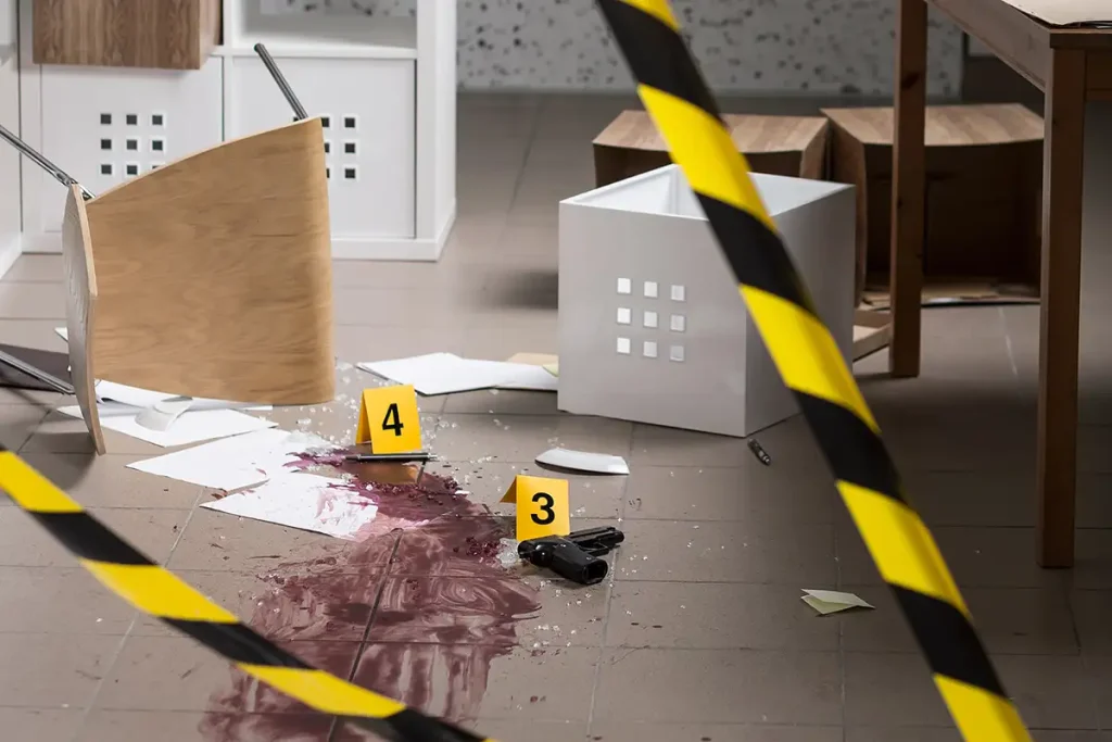 An office in need of crime scene cleaners in San Marino, CA